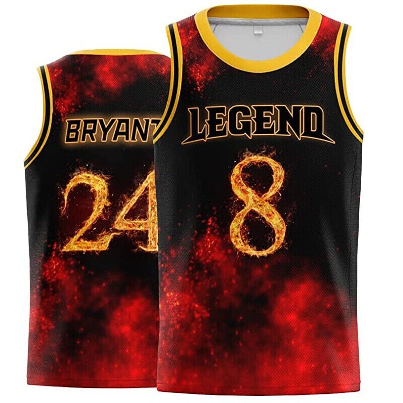 Design Legend #8 Bryant #24 Basketball Jersey Hip Hop Party Gym Street Shirts gallery