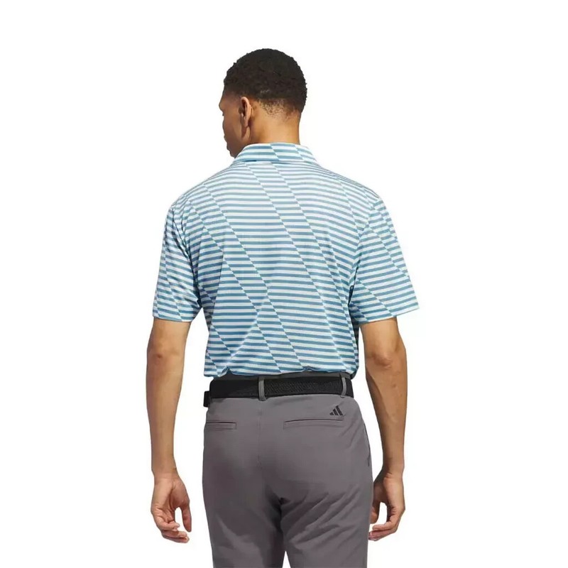 ADIDAS Golf Ultimate365 Men's Size L Mesh Print Polo Top IU4394 $70 in Blue gallery