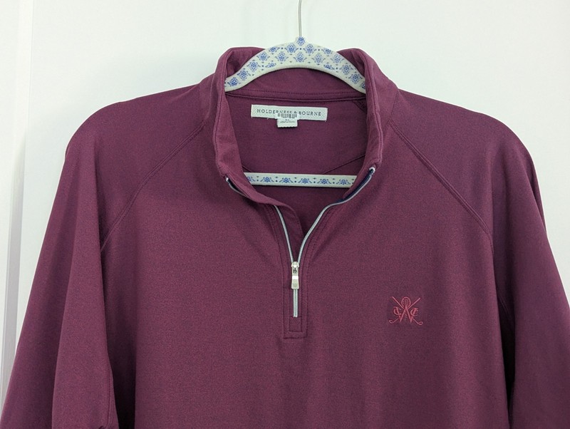 Holderness & Bourne The Westland 1/4 Zip Pullover XL Tailored Fit Burgundy EUC gallery