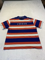Nike Air Jordan Men’s XL Sport DNA HBR Striped Heavyweight Shirt CK9571-455