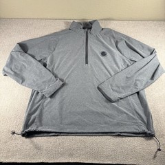Zero Restriction Pullover Mens XL Gray 1/4 Zip Long Sleeve Pebble Beach Golf Top
