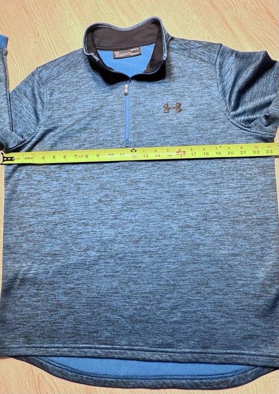 Under Armour ColdGear 1/4 Zip Pullover Mens Large Blue Fleece Performance gallery