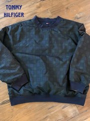 Vintage Tommy Hilfiger Golf Reversible Windbreaker Pullover Top Sz L Large Plaid