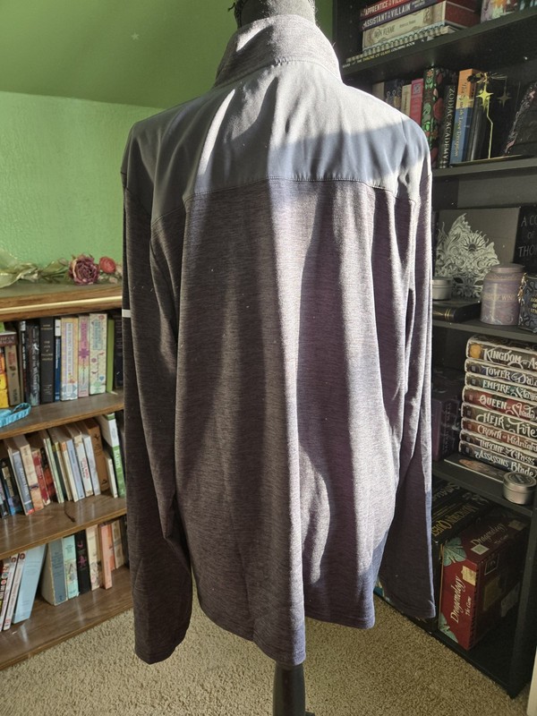 Tek Gear Heather Gray Quick Dry 1/4 Zip Pullover Long Sleeve Athletic Shirt L gallery
