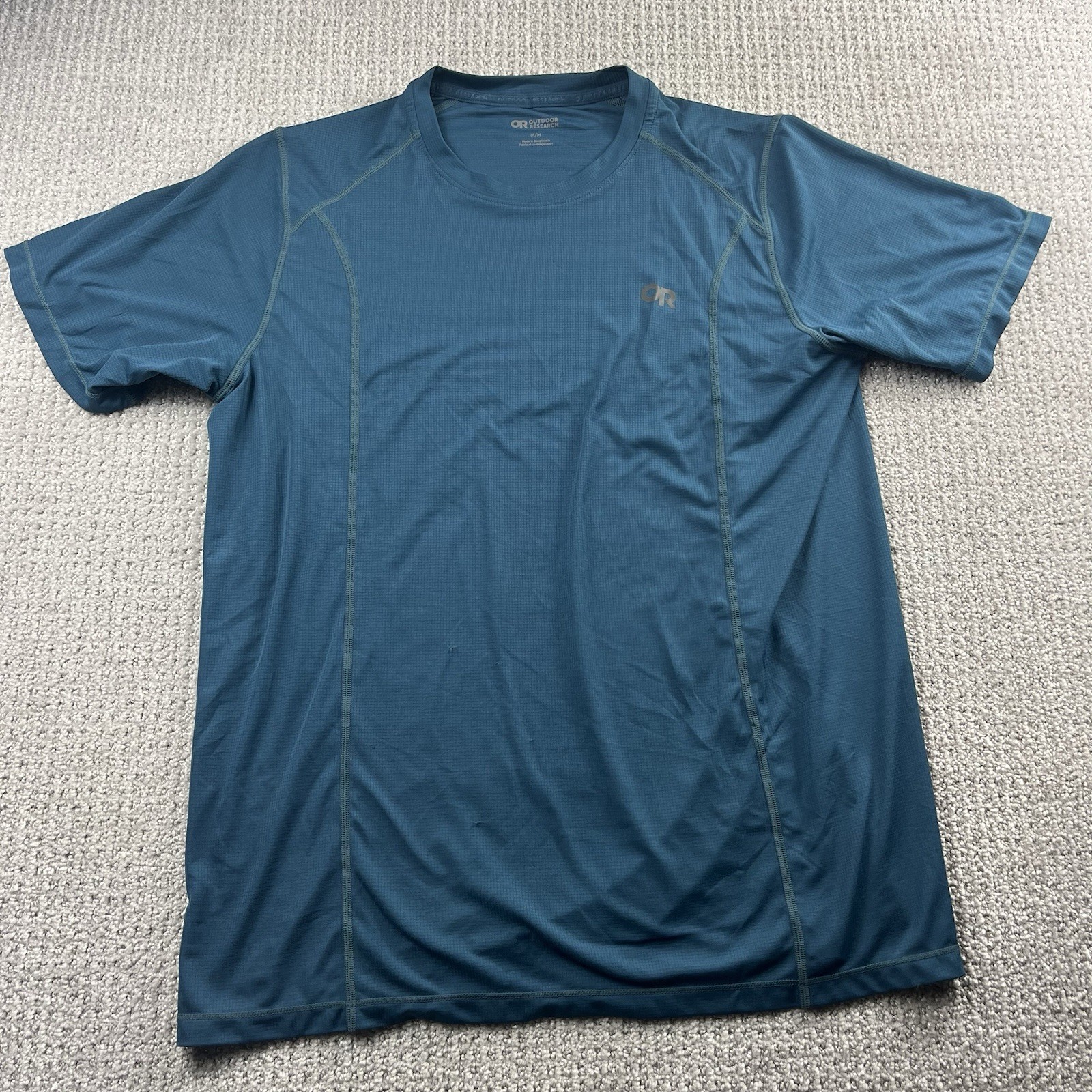 Outdoor Research Echo T Shirt Men Medium Blue Performance Running Hiking Outdoor gallery