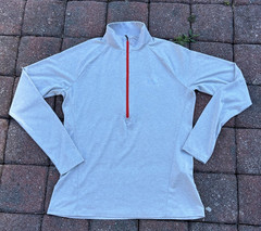 Under Armour HeatGear Men’s L Gray/Red Mock Neck 1/4 Zip Raglan Pullover