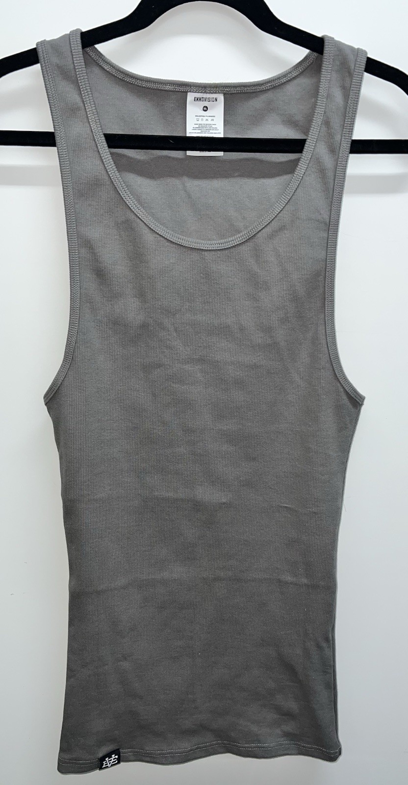 Ekkovision Men's Sleeveless Ribbed Knit Core Beater Tank Top Gray Size 2XL gallery