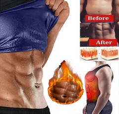 Sauna Suit Workout Sauna Exercise T-Shirt Compression for Men Waist Trainer Gym