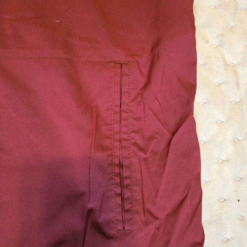 Adidas Men's Large Pullover Quarter Zip Windbreaker Maroon Polo Shirt Pullover gallery