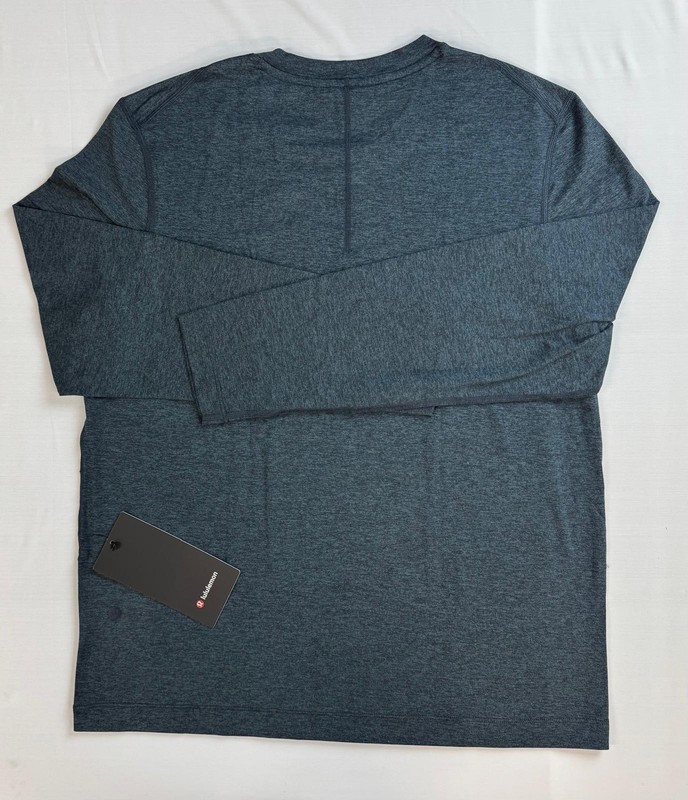 lululemon Soft Jersey Long-Sleeve Shirt Heathered Classic Navy. Size S. (NWT) gallery