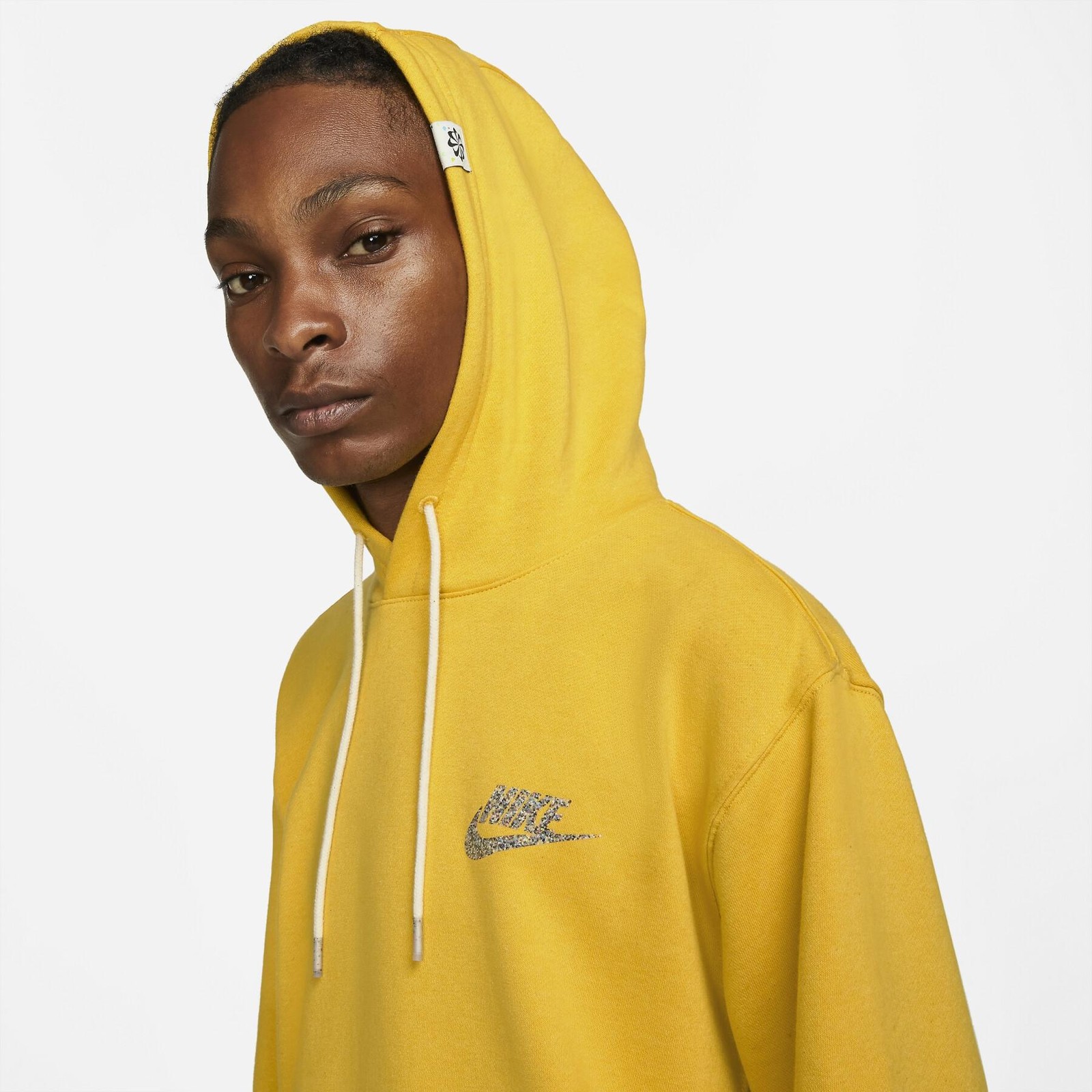 Nike Sportswear Move to Zero Recycled Material Pullover Hoodie Mustard sz MEDIUM gallery