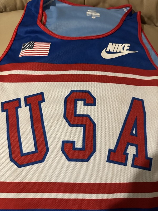 Nike USATF Moscow Olympics USA Running Singlet Mens - Small Rare - Track Field gallery
