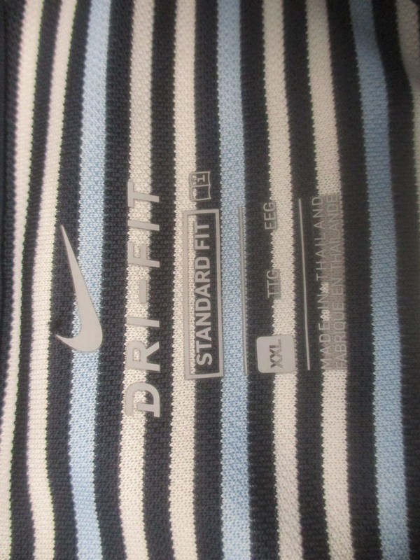 Nike Size XL Mens Multicolor Striped Collared Buttons Short Sleeve Logo Polo 896 gallery
