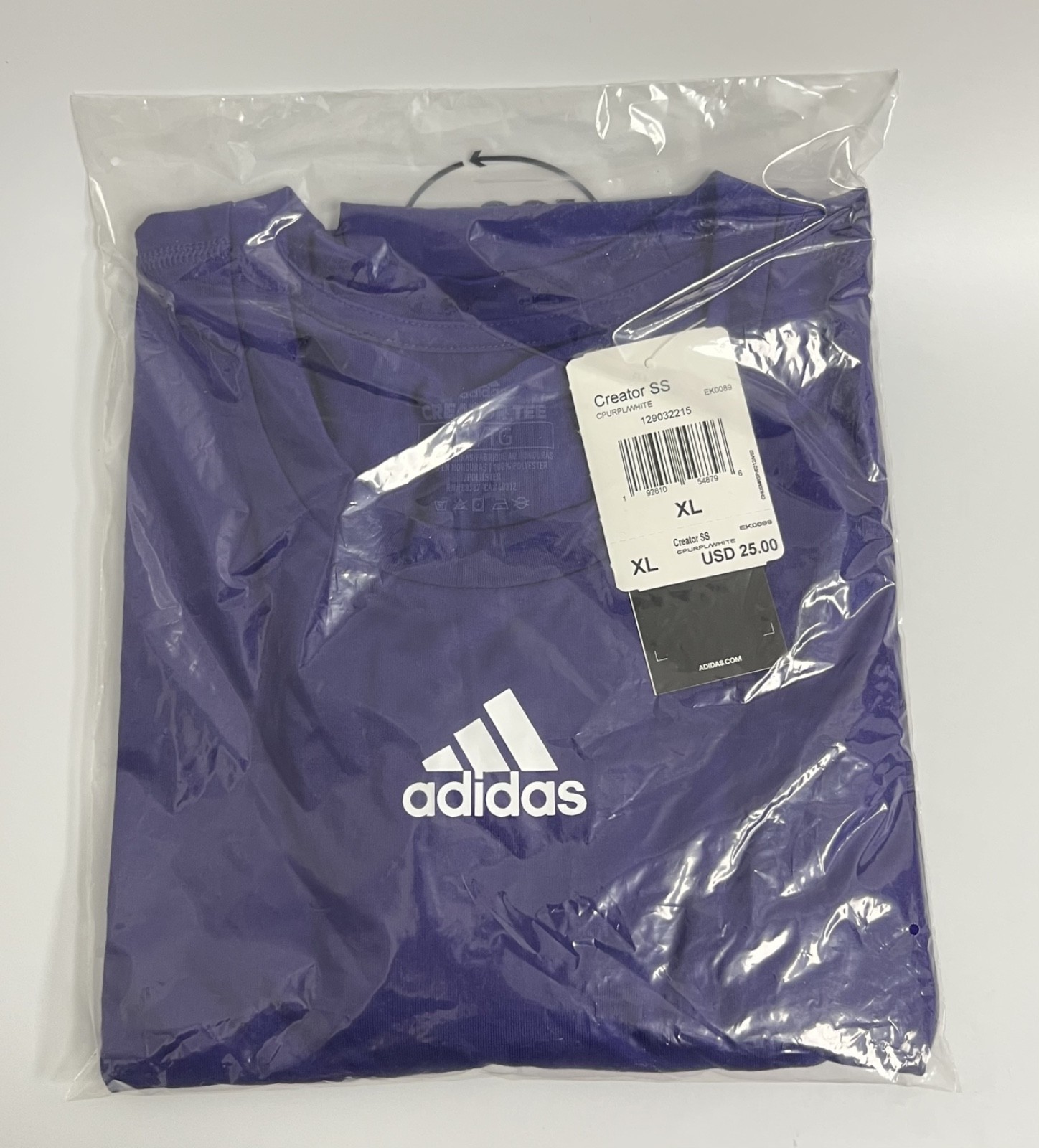 Adidas - Creator - Men's Short Sleeve T-Shirt - Purple - X-Large - EK0089 gallery