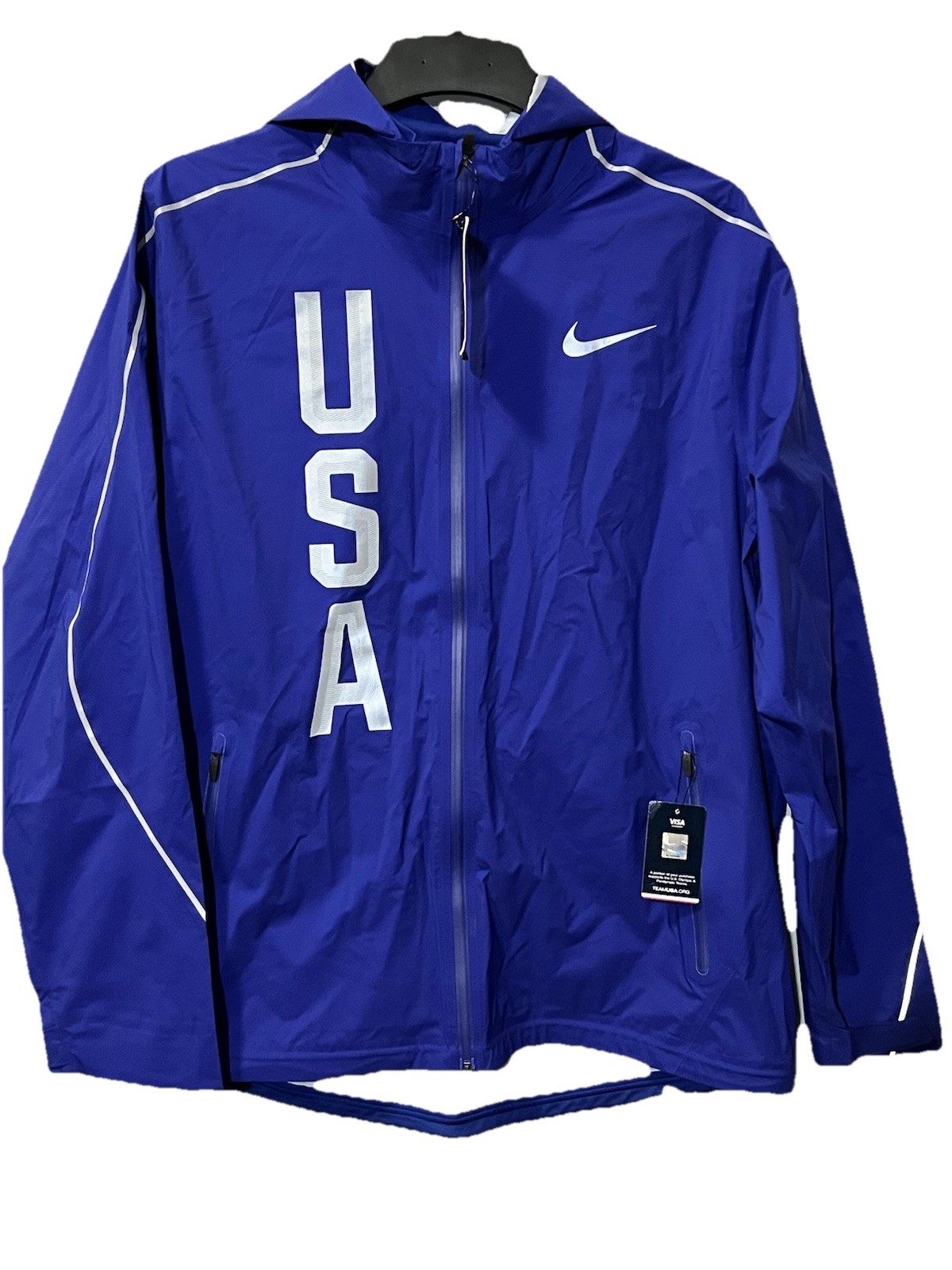 Nike Hypershield Team USA Running Zip Up Jacket Blue Mens 806908-455 XL NWT $350 gallery