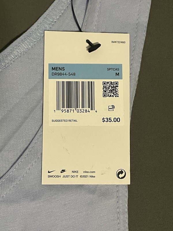 NWT Nike NSW Spring Break Tank Top DR9844-548 Mens Size Medium RARE Light Marine gallery