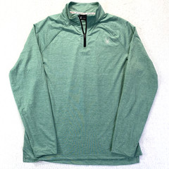 Spyder Active Quarter Zip Pullover Mens Large Green ProWB Stretch Athletic Top