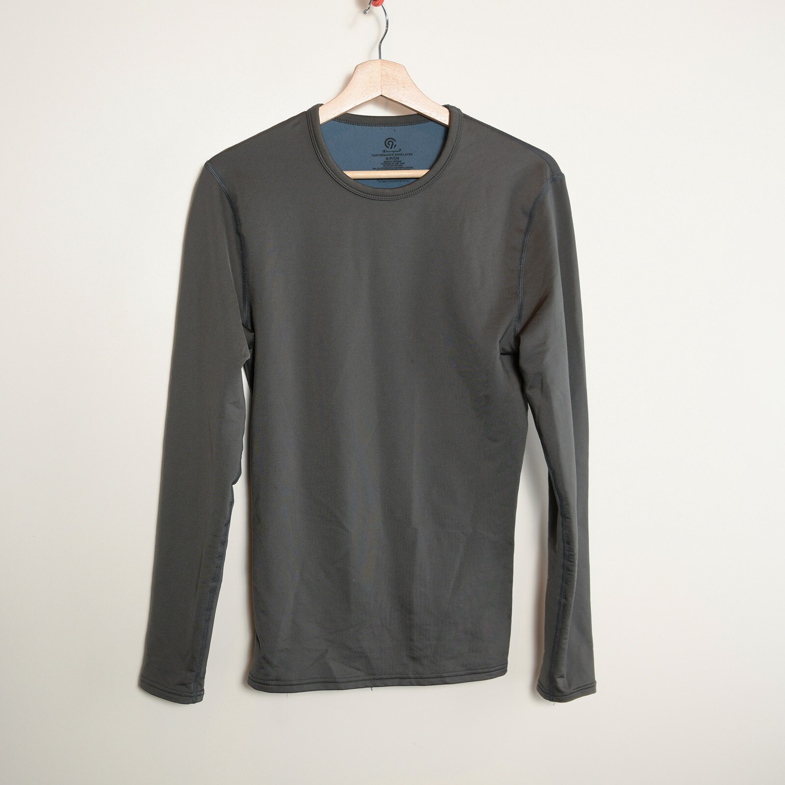 Champion Men's S Performance Baselayer Dark Gray Long Sleeve Polyester Top gallery