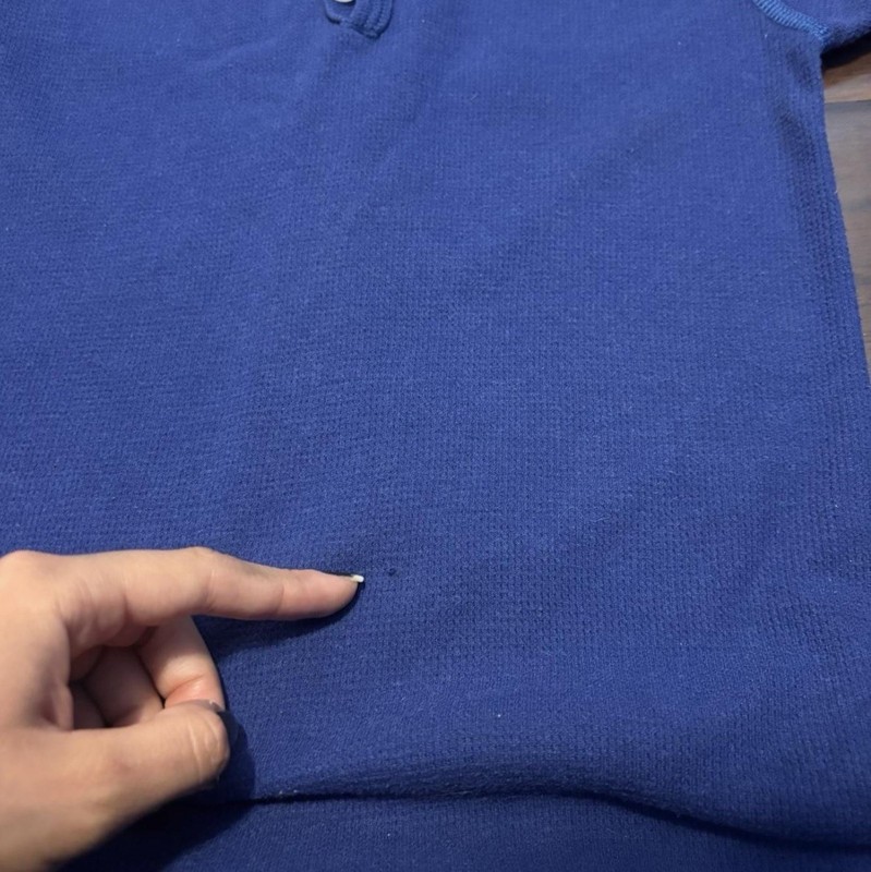 American Apparel Men’s Blue Henley Long Sleeve T-Shirt XS Dexter gallery