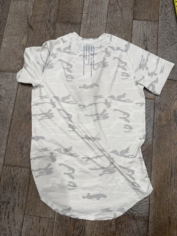 ASRV Silver-Lite DSG-0164 Camo Training T-Shirt White Gray Curved Hem Men’s M gallery