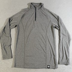 REI Co-op Pullover Shirt Mens Small Gray Quarter Zip Athletic Stretch Pocket