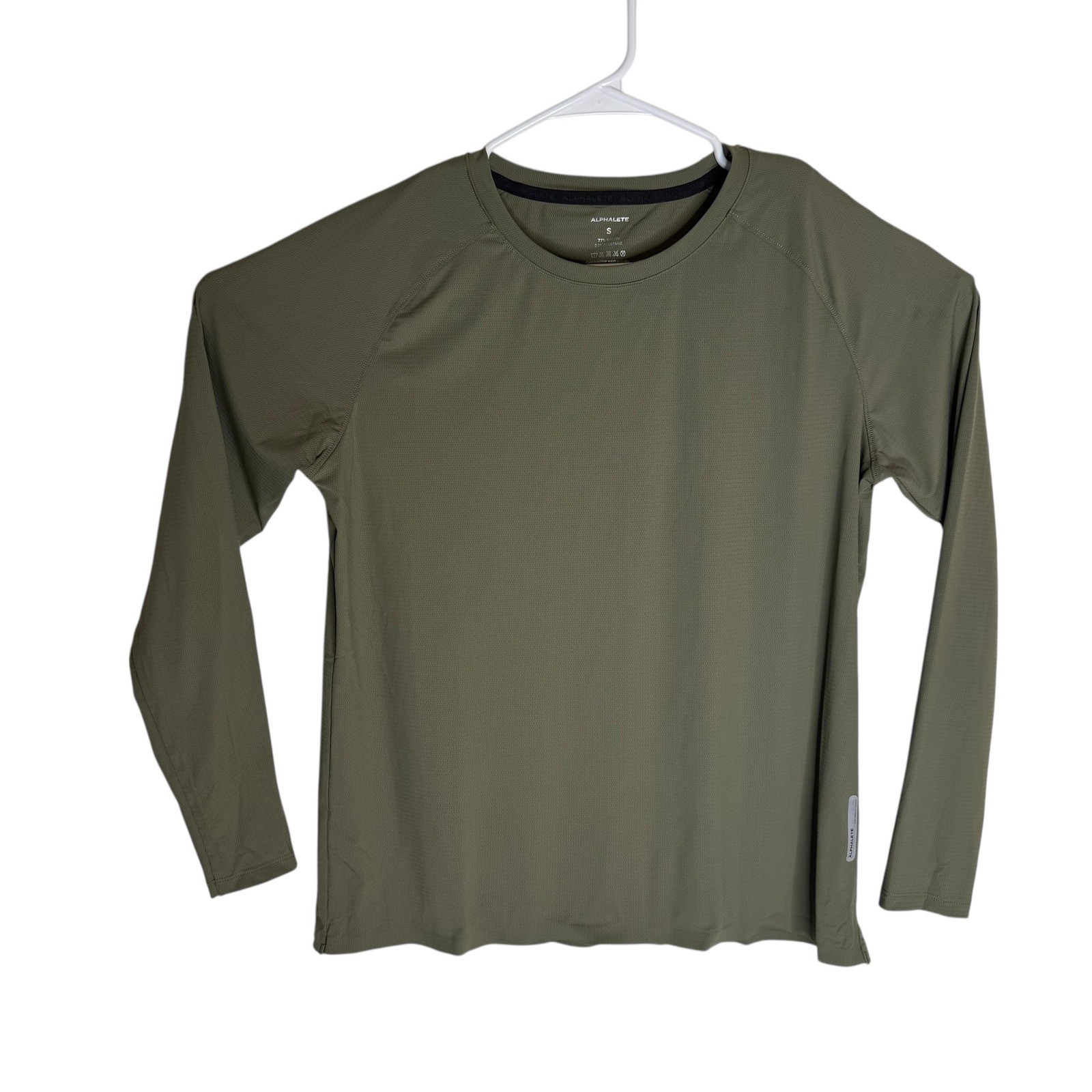 ALPHALETE Mens Performance Long Sleeve Athletic Shirt Green Size S gallery