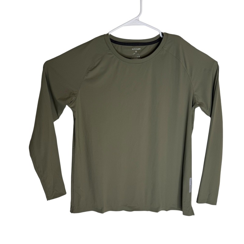 ALPHALETE Mens Performance Long Sleeve Athletic Shirt Green Size S gallery