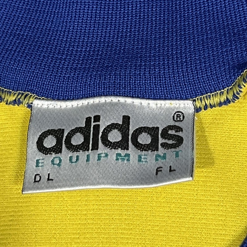 Vintage Adidas Equipment CEGEDEL Soccer Shirt Mens Large Yellow Jersey 9 90s gallery