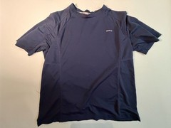 Reebok Navy Mesh Panel Athletic Short Sleeve Shirt M