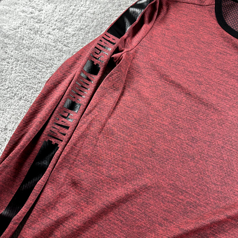 MSX Michael Strahan Shirt Mens Large Tall Red Athletic Long Sleeve Polyester gallery