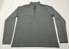Lululemon Pullover Mens XL Gray Quarter Zip Long Sleeve Athletic Shirt Top READ*