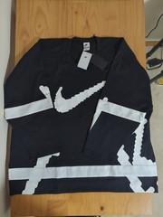 Nike Sportswear Club Oversized Black Hockey Jersey Sweater HV1137 Men’s XXL 2XL