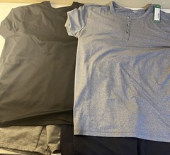 Hawker Eye Quick Dry UPF 40 Champion Tee & All In Motion Black Gray Shorts Set