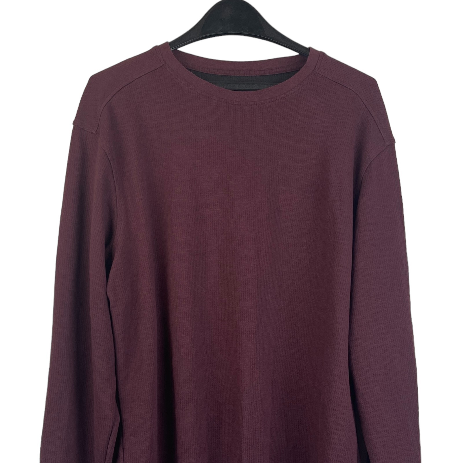 01.Algo Mens XLT Tall Performance Quick Dry UV40 Long Sleeve Shirt Maroon gallery