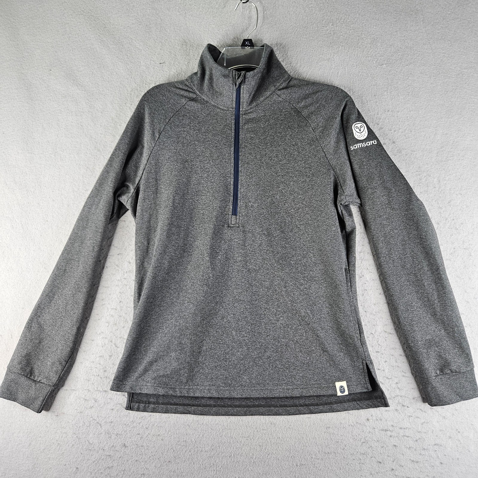 Marine Layer Samsara Pullover Mens XL Gray 1/4 Zip Long Sleeve Training Stretch gallery