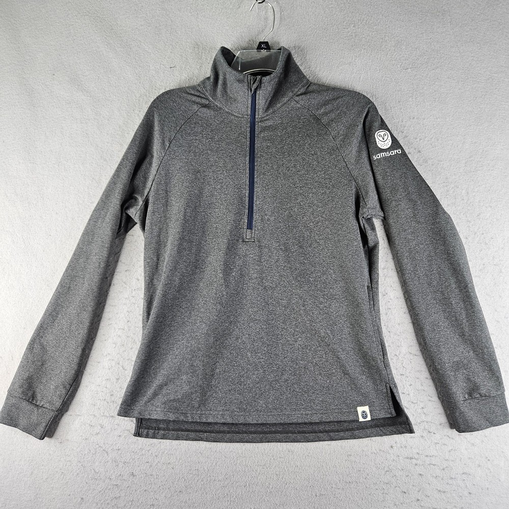 Marine Layer Samsara Pullover Mens XL Gray 1/4 Zip Long Sleeve Training Stretch