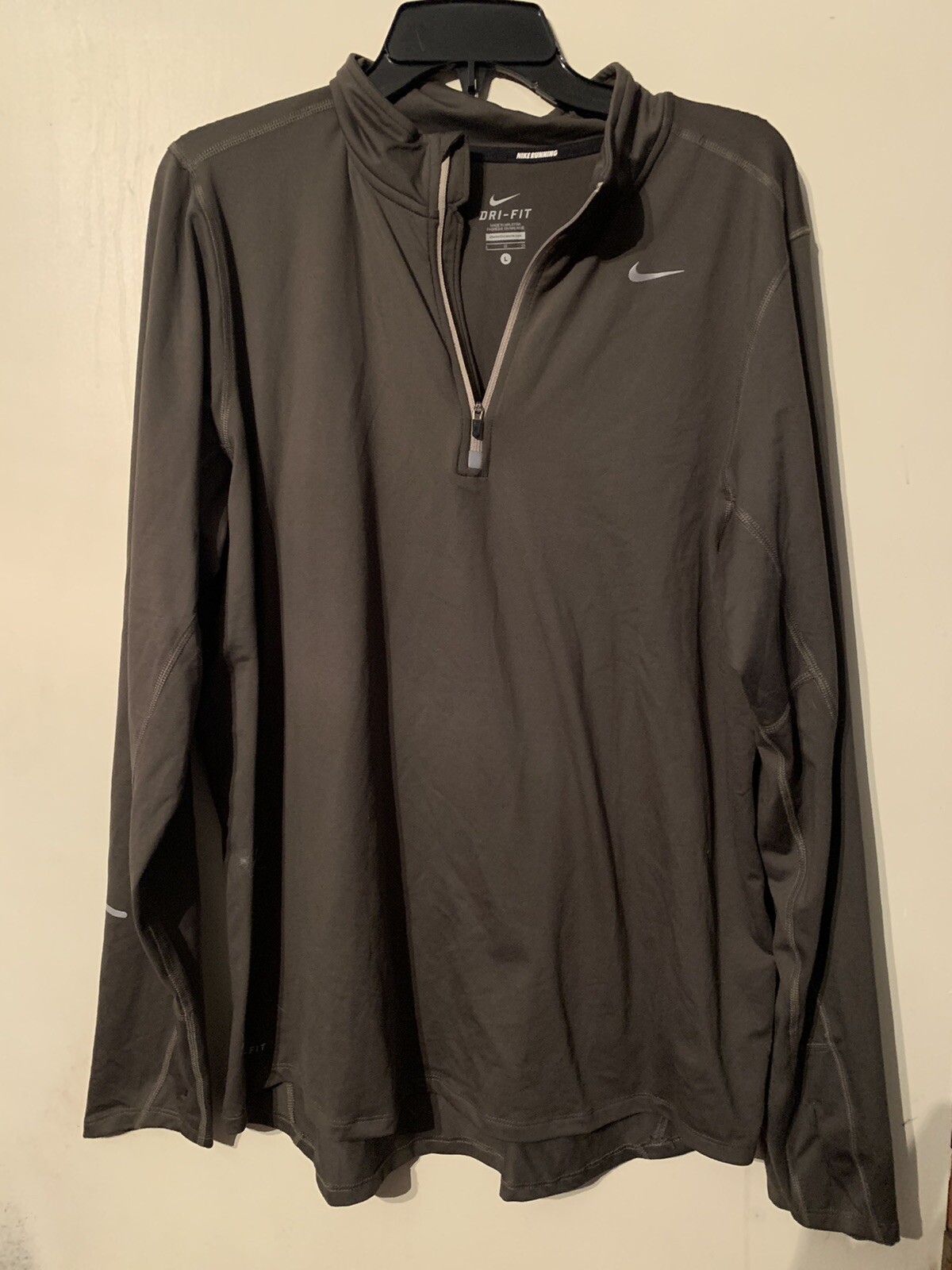 Nike Running Dri Fit Element 1/4-Zip Pullover Mens Sz L 504606-325 Green gallery