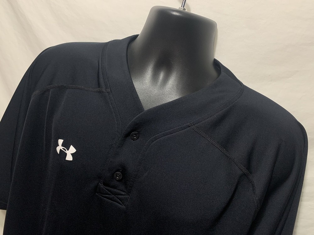Mens Under Armour Baseball Softball Shirt/jersey Sz XL Loose Polyester Buttons