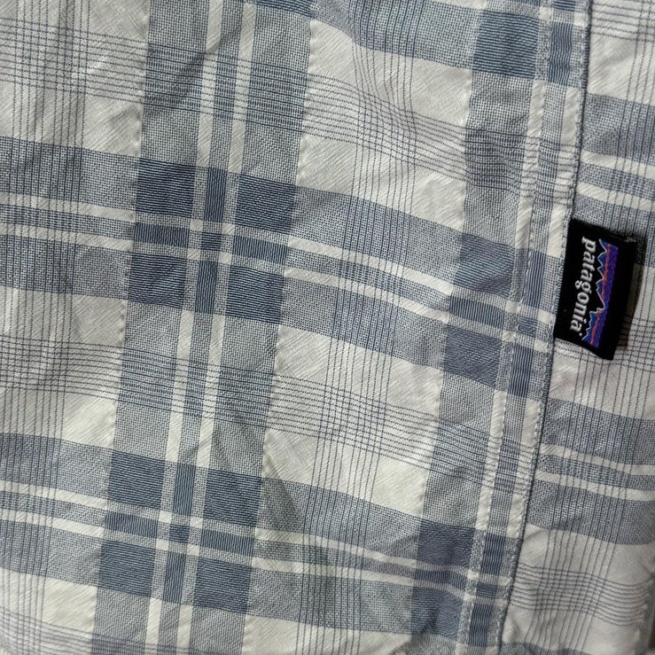 Patagonia Mens Snap Front Shirt S Blue Plaid Nylon Roll Tab Gorpcore Outdoors gallery