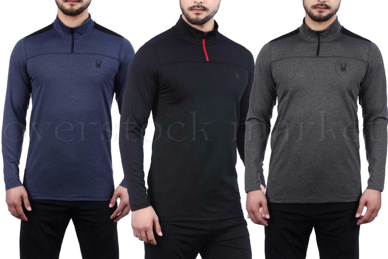 NEW MENS SPYDER ACTIVE 1/4 ZIP TOP! HIGH PERFORMANCE! SPYDER 1/4 ZIP! VARIETY gallery