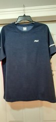 Fila Men Tshirt Blue/ Red Sports Training Shorts sleeves Activewear Size L