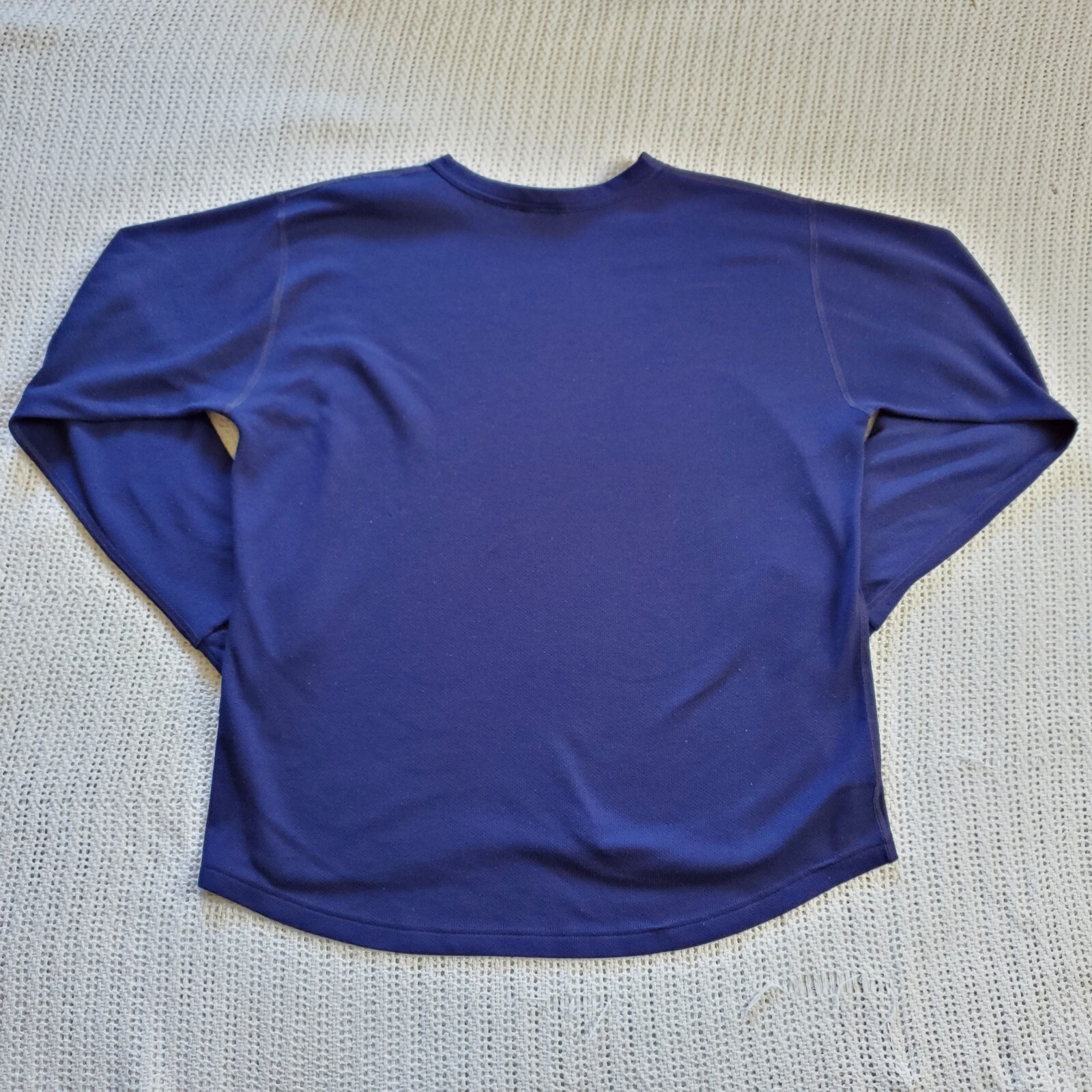 Vintage LL Bean Men's XL Outdoor Polyester Long Sleeve Navy Blue Shirt USA Made gallery