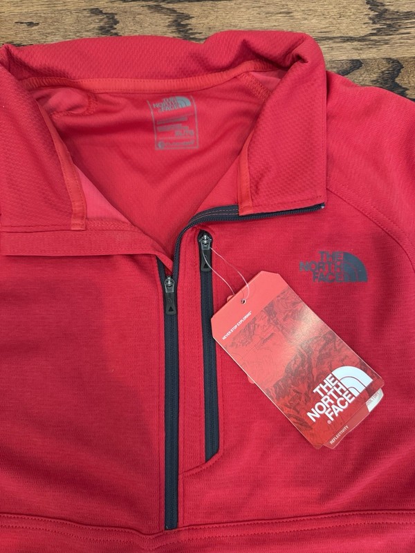 Men’s North Face Ambition Quarter Zip Red Heather, Mountain Athletic/Run Size XL gallery