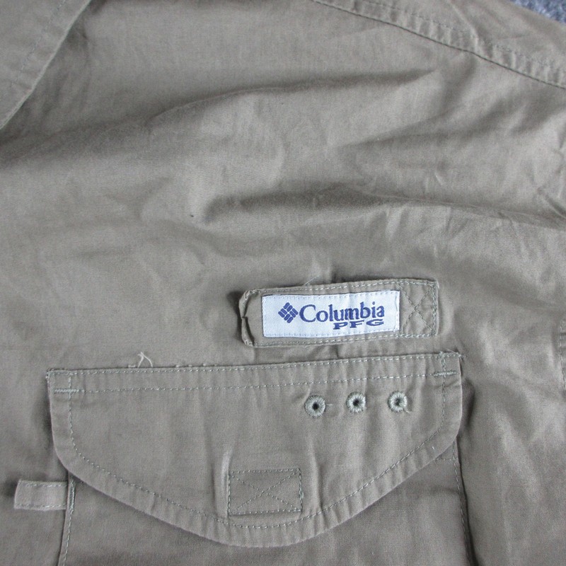 Columbia PFG Shirt Mens M Green Long Sleeve Button Up Fishing Vented Outdoors gallery