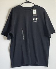 Under Armour Oversized T-Shirt Men’s Large Black Loose Fit Short Sleeve NWT