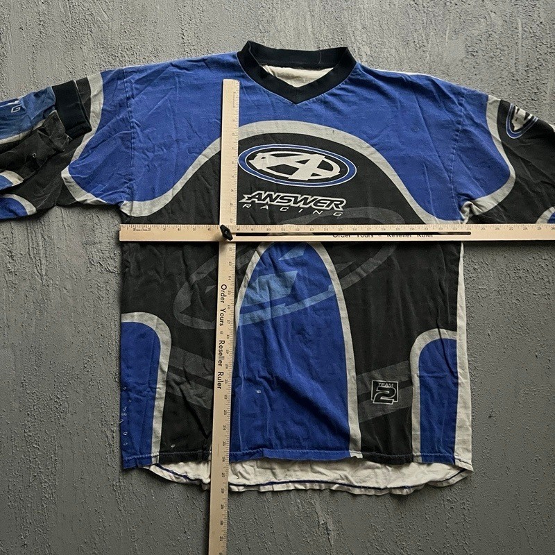 Vintage Answer Racing Jersey XL Blue 1990s Motocross MX BMX gallery
