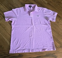 Vineyard Vines Golf Casual Polo Shirt Top Men’s Size L Pink (#259)