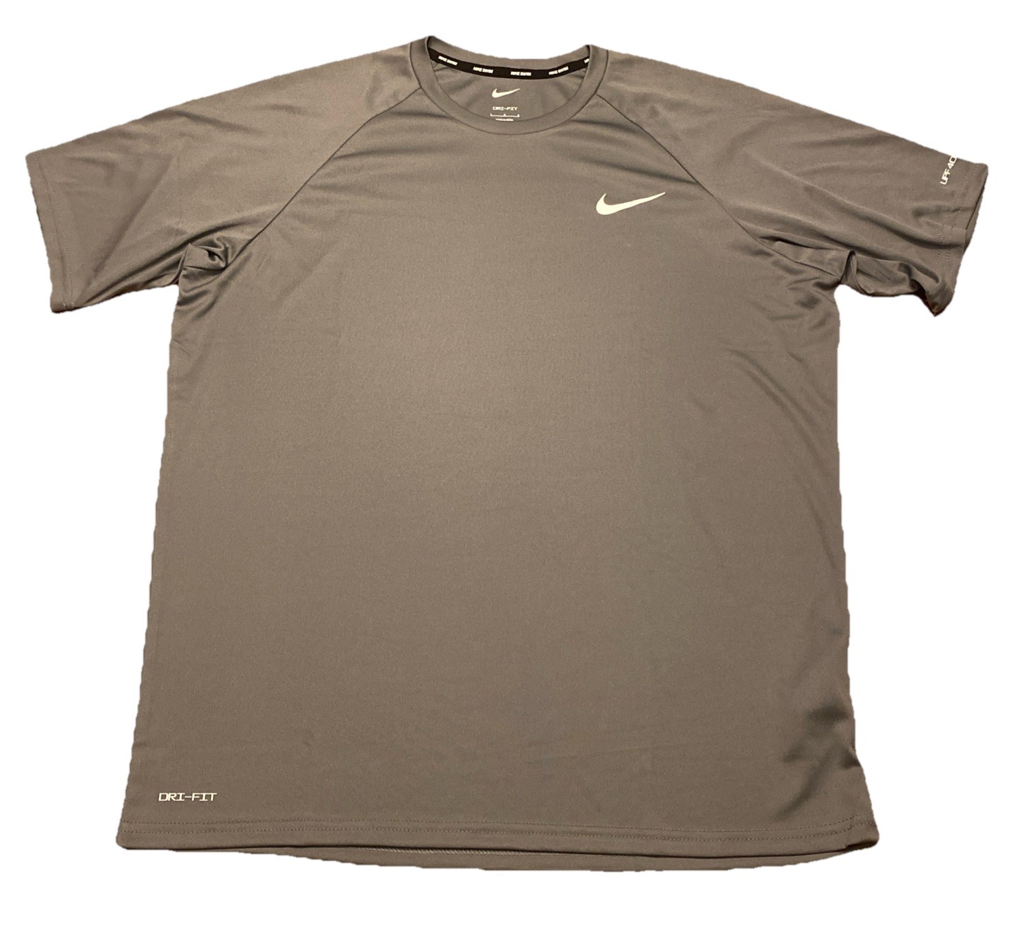 Nike Swim Shirt Gray Performance NESSA586-051 UPF 40+ Dri Fit Men's Sz Large NWT gallery