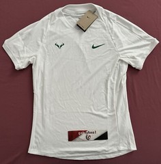 Nike Rafa Nadal Dri-Fit ADV Short Sleeve Tennis Top FD5409-100 Mens Size Small