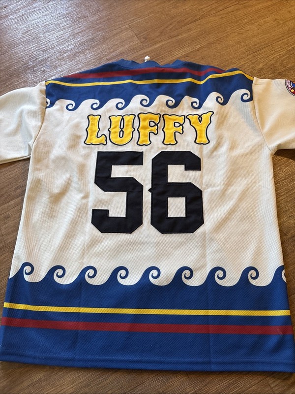IN STOCK One Piece Straw Hat Crew Hockey Jersey Luffy 56 BoxLunch size Large 11 gallery